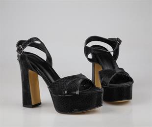 Feles 053-350 Siyah Kadın Topuklu Ayakkabı