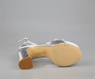 Feles 053-398 Gümüş Kadın Topuklu Ayakkabı