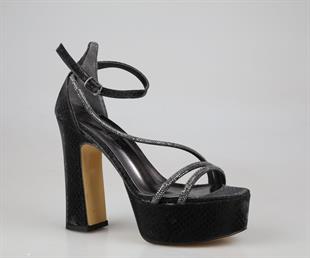 Feles 053-398 Siyah Kadın Topuklu Ayakkabı