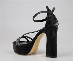 Feles 053-398 Siyah Kadın Topuklu Ayakkabı