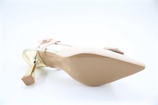 Feles 077-1183-15 Krem Kadın Topuklu Ayakkabı