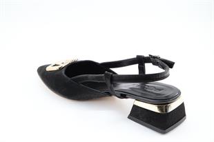 Feles 077-2058-55 Siyah Kadın Topuklu Ayakkabı