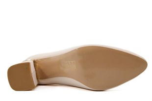 Feles 077-3368-03 Krem Kadın Topuklu Ayakkabı