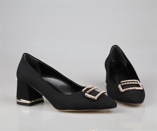 Feles 077-3368-21 Siyah Kadın Topuklu Ayakkabı