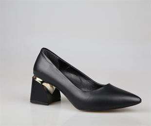 Feles 090-B05025 Siyah Kadın Topuklu Ayakkabı