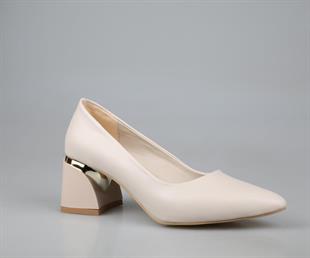 Feles 090-B05025 Ten Rengi Kadın Topuklu Ayakkabı