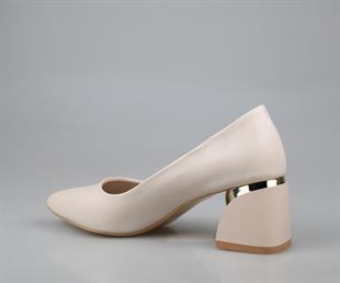 Feles 090-B05025 Ten Rengi Kadın Topuklu Ayakkabı