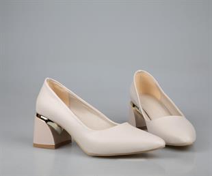 Feles 090-B05025 Ten Rengi Kadın Topuklu Ayakkabı