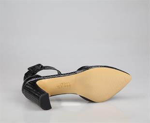 Feles 121-319 Siyah Rugan Kadın Topuklu Ayakkabı