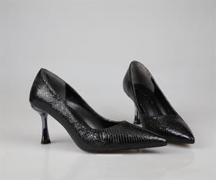 Feles 129-1053 Siyah Kadın Topuklu Ayakkabı