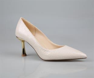 Feles 129-1053 Ten Rengi Kadın Topuklu Ayakkabı