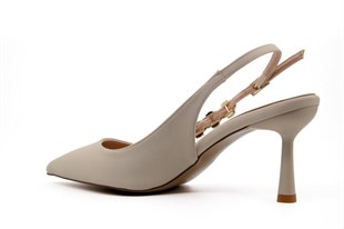 Feles 129-2704 Bej Kadın Topuklu Ayakkabı