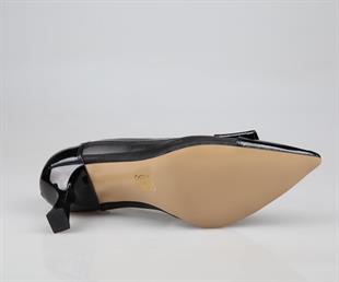 Feles 133-320 Siyah Rugan Kadın Topuklu Ayakkabı