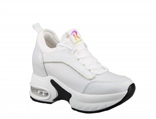 GUJA 24k300-2 Dolgu Topuk Beyaz Kadın Sneakers