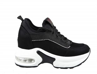 GUJA 24k300-2 Dolgu Topuk Siyah Kadın Sneakers
