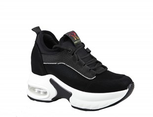 GUJA 24k300-2 Dolgu Topuk Siyah Kadın Sneakers