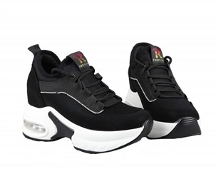GUJA 24k300-2 Dolgu Topuk Siyah Kadın Sneakers
