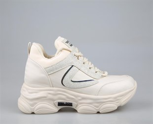 GUJA 24k302 Dolgu Topuk Bej Kadın Sneakers