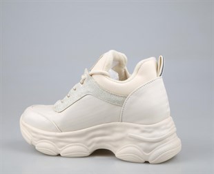 GUJA 24k302 Dolgu Topuk Bej Kadın Sneakers