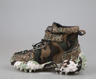 GUJA 24k351 Boğazlı Yeşil Kadın Sneakers