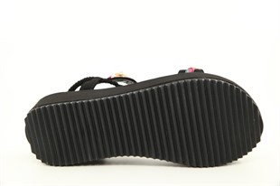 GUJA 25y121-4 Ortopedik Siyah Kadın Sandalet