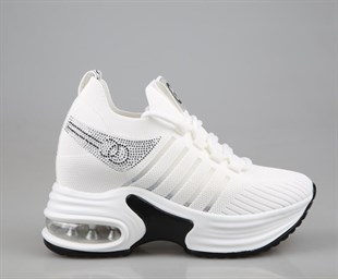 GUJA 25y300-14 Dolgu Topuk Beyaz Kadın Sneakers