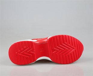 GUJA 25y300-14 Dolgu Topuk Kırmızı Kadın Sneakers