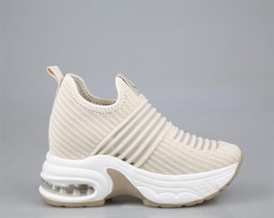 GUJA 25y300-8 Dolgu Topuk Bej Kadın Sneakers