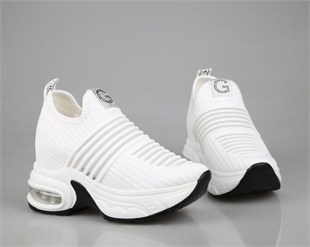 GUJA 25y300-8 Dolgu Topuk Beyaz Kadın Sneakers