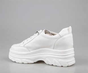 GUJA 25y361 Dolgu Topuk Beyaz Kadın Sneakers