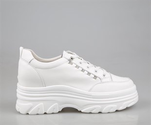 GUJA 25y361 Dolgu Topuk Beyaz Kadın Sneakers