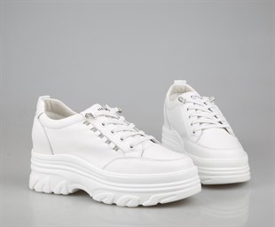 GUJA 25y361 Dolgu Topuk Beyaz Kadın Sneakers