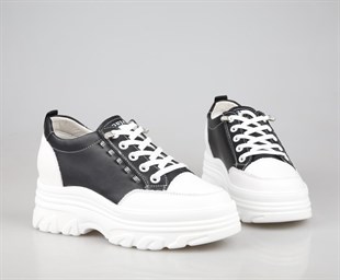GUJA 25y361 Dolgu Topuk Siyah Kadın Sneakers