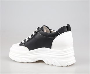 GUJA 25y361 Dolgu Topuk Siyah Kadın Sneakers