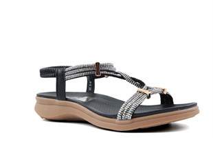 GUJA 26y240-2 Siyah Kadın Sandalet