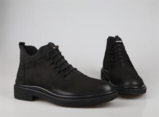 King West 24036 Siyah Suet Erkek Bot