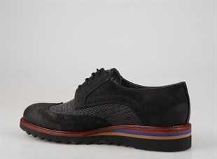 King West 5004-3 Siyah Nubuk Erkek Günlük Ayakkabı