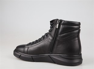 KOMCERO 3k1241 Hakiki Deri Siyah Erkek Bot