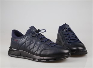 KOMCERO 3k9860 Hakiki Deri Lacivert Erkek Günlük Ayakkabı