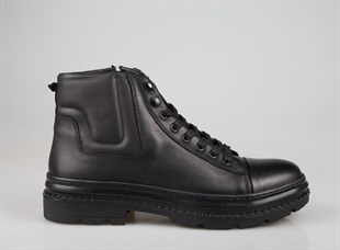 KOMCERO 3k9925 Hakiki Deri Siyah Erkek Bot