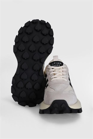 Lufian Tatum Ekru Unisex Sneakers