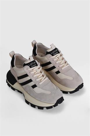 Lufian Tatum Ekru Unisex Sneakers