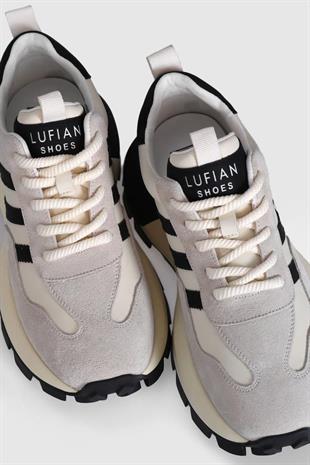 Lufian Tatum Ekru Unisex Sneakers