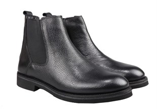 MARCOMEN 14017 Saf Deri Siyah Erkek Bot