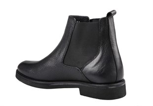 MARCOMEN 14017 Saf Deri Siyah Erkek Bot