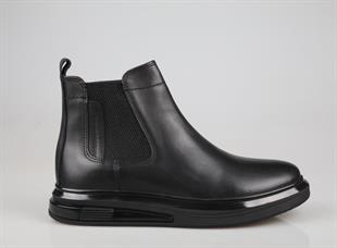 MARCOMEN 14346 Hakiki Deri Siyah Erkek Bot