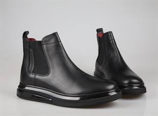 MARCOMEN 14346 Hakiki Deri Siyah Erkek Bot