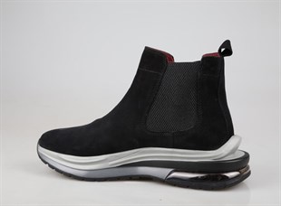 MARCOMEN 16195 Hakiki Deri Siyah Suet Erkek Bot