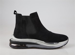 MARCOMEN 16195 Hakiki Deri Siyah Suet Erkek Bot