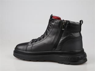 MARCOMEN 18473 Hakiki Deri Siyah Erkek Bot